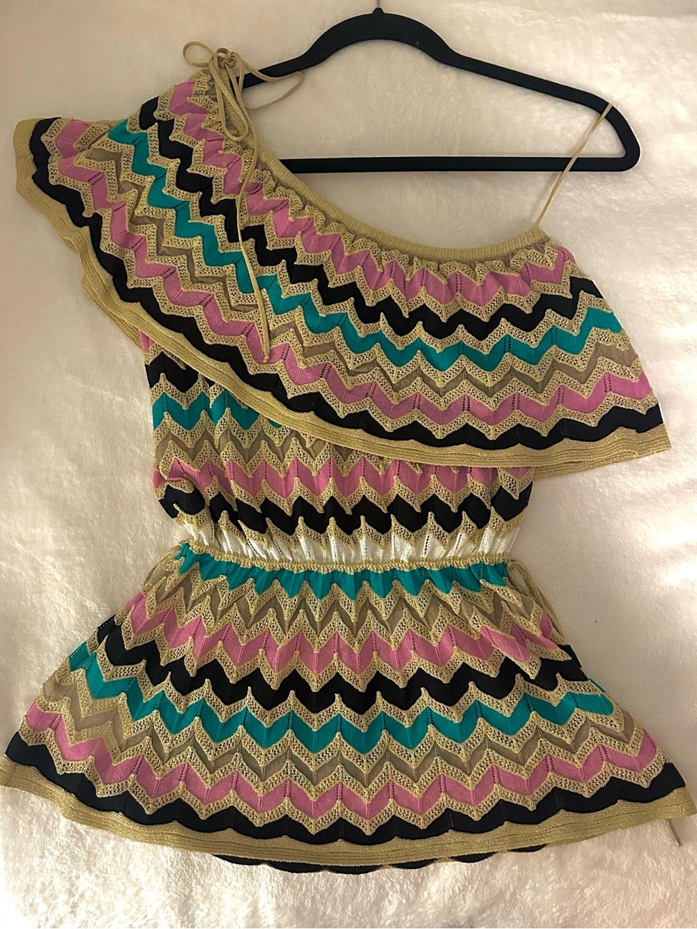 Missoni Knit Top in Pink, Teal, Gold & Black - Picture 2 of 6